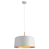 PENDENTE BOT BRANCO E COBRE (D)50CM (A)38,5CM 1X40W E27