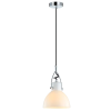 PENDENTE BAR D 14CM X 22CM 1XG9 127V / 220V BRANCO E CROMADO - OP057C