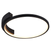 PLAFON DE SOBREPOR BAMBOLE PRETO (D)40CM (A)6CM 1X24W 3000K 813LM - FO026SB