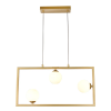 PENDENTE BALANÇO DOURADO E BRANCO (D)60CM (A)30CM 3XG9 75W - TR003