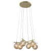 PENDENTE ASTA DOURADO E CHAMPAGNE (D)50CM (A)18CM 6XG9 150W - OD039G