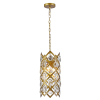 PENDENTE ARCHE D 22CM X 47CM 3XE14 127V / 220V DOURADO E TRANSPARENTE - MR005