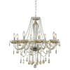 LUSTRE ANJOU CROMADO E CHAMPAGNE (D)68CM (A)68CM 8XE14 320W - JF018A