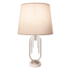 BASE PARA ABAJUR MONACO NIQUELADO E BRANCO (D)14CM (A)42CM 1XE27 40W - GL015N