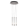 PENDENTE ÁGUA NICKEL E TRANSPARENTE E BRANCO (D)40CM (A)38.5CM 3X7W 3000K 9 - RE015M