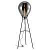 COLUNA CAJU PRETO E CROMADO (D)40CM (A)154CM 1XE27 40W - RZ004