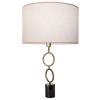 BASE PARA ABAJUR TARSILA DOURADO E PRETO (C)14CM (L)14CM (A)55.5CM 1XE27 40W - GL008