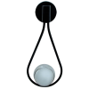 ARANDELA PINGO PRETO E FUME (D)20CM (A)47.4CM 1XG9 25W - TR002B