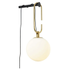 ARANDELA MOB DOURADO E PRETO E BRANCO 1XE14 7W - YD004