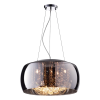 PENDENTE / PLAFON SOHO CROMADO E TRANSPARENTE (D)40CM (A)23CM 5XG9 125W - PD002CR
