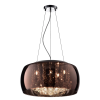PENDENTE / PLAFON SOHO CROMADO TRANSPARENTE E COBRE (D)40CM (A)23CM 5XG9 125W - PD002CO