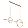 PENDENTE MILENIUM DOURADO (C)12CM (L)12CM (A)4CM 1X54W 3000K 3225LM LED