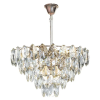 PENDENTE FOGLIA DOURADO E TRANSPARENTE (D)60CM (A)38CM 16XE14 640W - OC003