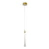 PENDENTE GOCCIA DOURADO E TRANSPARENTE (D)12CM (L) CM (A)41CM 1X3W 3000K 160LM - OC002S