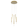 PENDENTE PETRA DOURADO E TRANSPARENTE (D)40CM (A)44CM 6X3W 3000K 900LM - OC001L