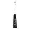 PENDENTE ACRILICO E METAL D 24CM X 98CM 1XE27 127V CROMADO E PRETO - WD107B
