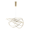PENDENTE NINHO DOURADO E BRANCO (D)62CM 1X36W 3000K 2880LM - WD017L