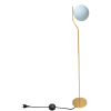 COLUNA VIVA DOURADO E BRANCO (D)25CM (A)160CM 1XE27 BOLINHA 5W - SQ008