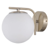 ARANDELA PETIT POA DOURADO E BRANCO (C)20CM (L)15CM (A)17CM 1XE27 BOLINHA 5W - SQ005