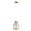 PENDENTE CAJU BRONZE E CONHAQUE (D)21.5CM (A)29.5CM 1XE14 40W - RZ001ES