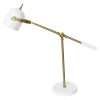ABAJUR JUJU BRANCO E DOURADO (C)5CM (L)18CM (A)43CM 1X40W BOLINHA