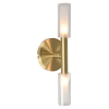ARANDELA CAIENA DOURADO E BRANCO (C)10CM (L)12CM (A)28CM 2XG9 50W - HP003