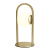 ABAJUR PLOC DOURADO E BRANCO (D)15,5CM (A)31,5CM 1X4,8W 3000K 288LM LED