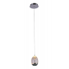 PENDENTE GUTE CROMADO E TRANSPARENTE (D)9CM (A)14CM 1X4,8W 3000K 288LM LED