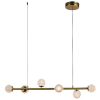 PENDENTE SPIRIT DOURADO E TRANSPARENTE (C)13CM (L)2CM (A)15CM 6X3W 3000K 1080LM LED