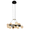 PENDENTE SPIRIT DOURADO / PRETO E TRANSPARENTE (D)60CM (A)15CM 12X3W 3000K 2160LM LED