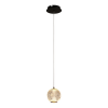 PENDENTE LUCE DOURADO / PRETO E TRANSPARENTE (D)12CM 1X4,2W 3000K 252LM LED