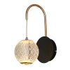 ARANDELA LUCE DOURADO / PRETO E TRANSPARENTE (C)18CM (L)12CM (A)27CM 1X4,2W 3000K 252LM LED
