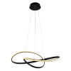 PENDENTE ATOM PRETO (D)63CM (A)15CM 1X36W 3000K 1188LM LED