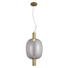 PENDENTE KIRA DOURADO E TRANSPARENTE (D)28CM (A)56CM 1X1W 3000K 300LM LED