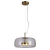 PENDENTE TEMPO DOURADO E TRANSPARENTE (D)33CM (A)15CM 1X1W 3000K 300LM LED