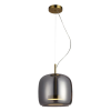 PENDENTE TEMPO DOURADO E FUME (D)26CM (A)24CM 1X1W 3000K 300LM LED