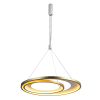 PENDENTE LOOP BRANCO E DOURADO (D)62 + 42CM (A)2,2CM 1X48W 3000K 1500LM LED