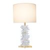 BASE PARA ABAJUR VENETO DOURADO E TRANSPARENTE (C)25CM (L)13CM (A)53CM 1XE27 40W - MI011