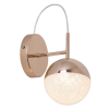 ARANDELA MEDIA LUNA DOURADO E TRANSPARENTE (C)18CM (L)12CM (A)27.5CM 1X6W 3000K 300LM - HM004