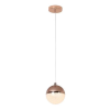 Pendente Media Luna Cobre e Transparente LED 6W - HM003E