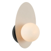 ARANDELA IBIRA PRETO / DOURADO E BRANCO (C)14CM (L)13CM (A)25CM 1XG9 25W - HL015