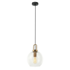PENDENTE GURI BRONZE E PRETO E TRANSPARENTE (D)25CM (A)23CM 1XE27 40W - HL007