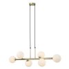 PENDENTE ABAPORU DOURADO E BRANCO (C)92CM (L)30CM (A)23CM 6XG9 150W - HL003W