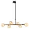 PENDENTE ABAPORU BRONZE E CHAMPAGNE (C)31CM (L)95CM (A)28CM 6XG9 150W - HL003G