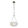 PENDENTE LAMPARINA DOURADO E TRANSPARENTE (C)31.5CM (L)20.3CM (A)20.3CM 1XE - HC013