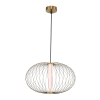PENDENTE LANTERNA DOURADO E BRANCO (D)50CM (A)32CM 1X16W 3000K 800LM - HC010