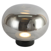 ABAJUR BALLOON PRETO E FUME (L)26CM (A)21,9CM 1X9W 3000K 150LM LED