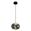PENDENTE BALLOON PRETO E FUME (L)26CM (A)18,2CM 1X9W 3000K 150LM LED