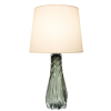 BASE PARA ABAJUR MURANO CROMADO E FUME (D)16CM (A)50CM 1X40W E27
