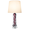BASE PARA ABAJUR MURANO CROMADO E ROXO (D)12CM (A)45CM 1X40W E27